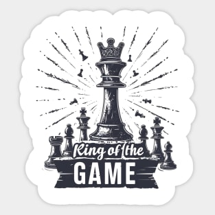 Chess Royalty: King of the Game Dramatic Illustration Sticker